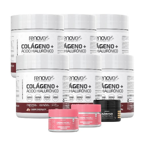 6 Potes Colágeno Verisol® + 1 Balm Dores + 2 Resveratrol