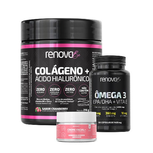 Kit Colágeno Verisol® + Ômega 3 Meg-3 + Resveratrol