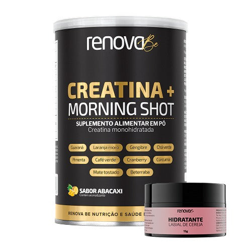 1 Creatina Morning Shot + 1x Hidratante Labial
