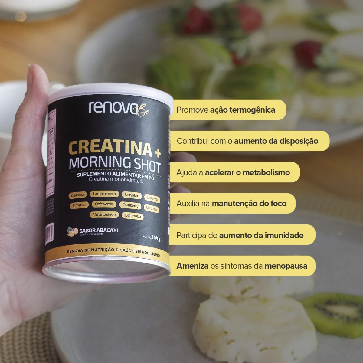 1 Creatina Morning Shot + 1x Hidratante Labial