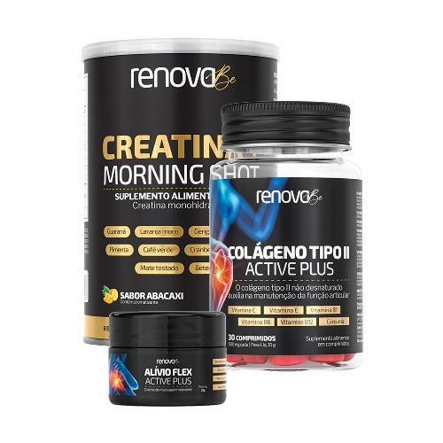 Kit Creatina + Colágeno Tipo 2 + Balm de Dores