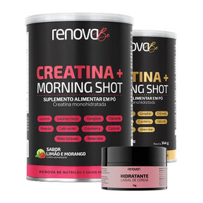 2 Creatinas Morning Shot + 1x Hidratante Labial