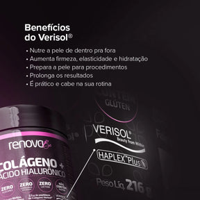3 Colágenos Verisol® + 1 Retinol + 1 Resveratrol + 1 Multivitamínico